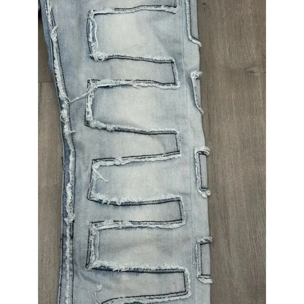 Rockstar Original Mens Stacked Flare Denim‎ Jeans Shake Blue 32 NWT Streetwear